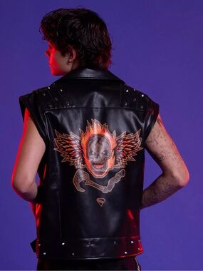 Hot Topic DC Comics Supergirl Lobo Moto Vest